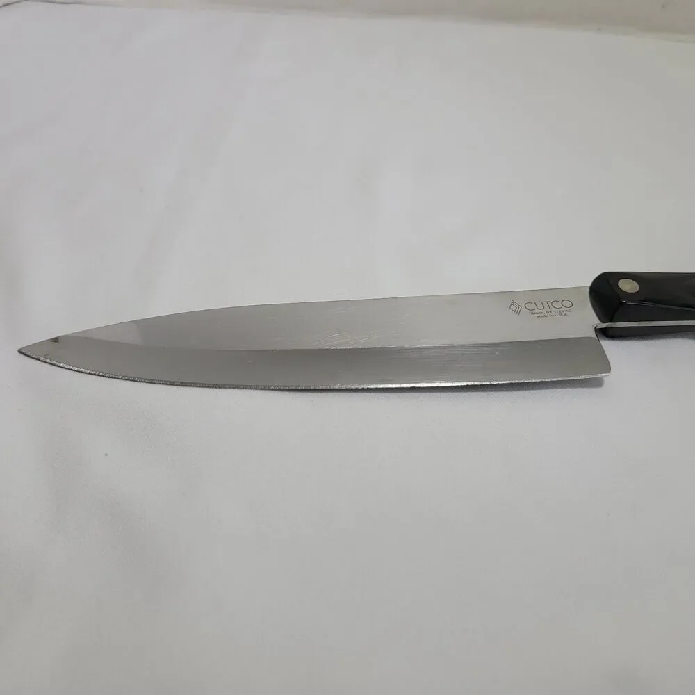Cutco 1728 JI 7-5/8 Petite Chef Knife Brown Marbled Handle USA *flawed